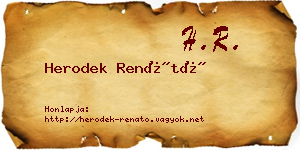Herodek Renátó névjegykártya